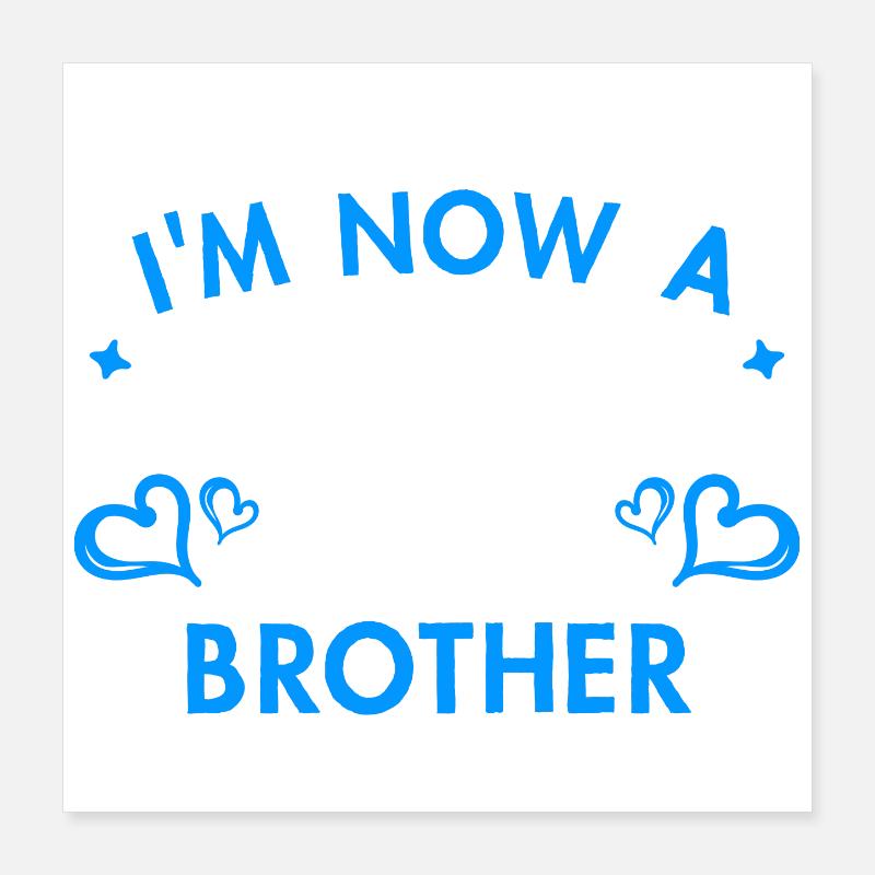 Stolzer Großer Bruder Herz Statement Geschwister Poster 40x40 cm
