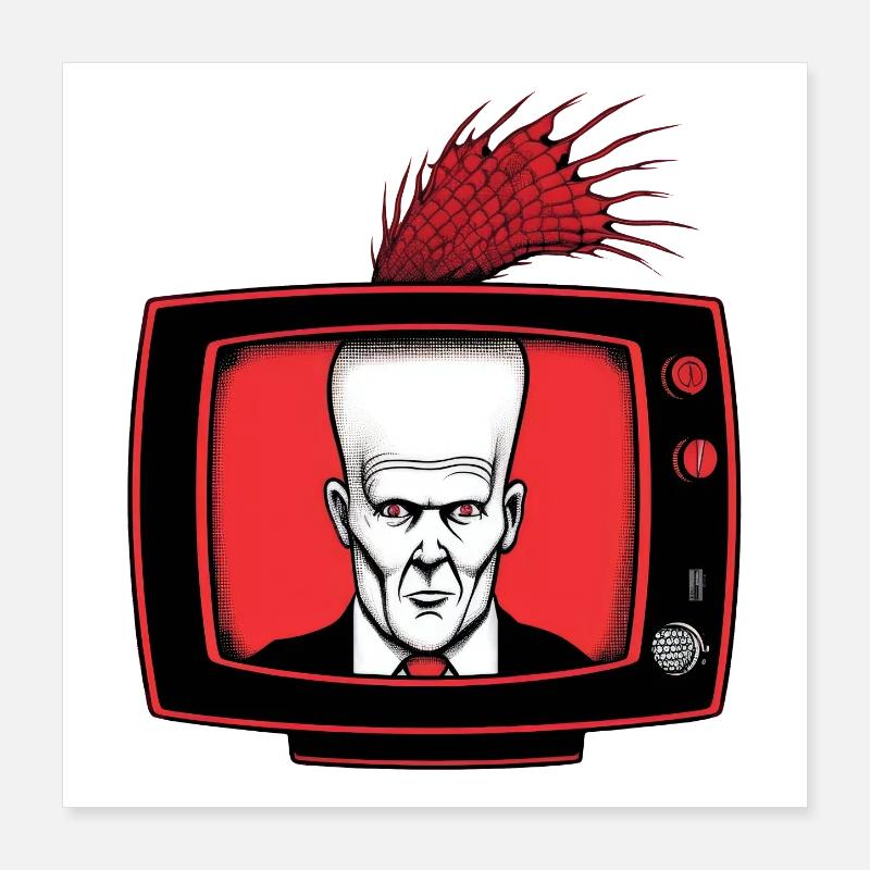Fernseher 01 Poster 40x40 cm