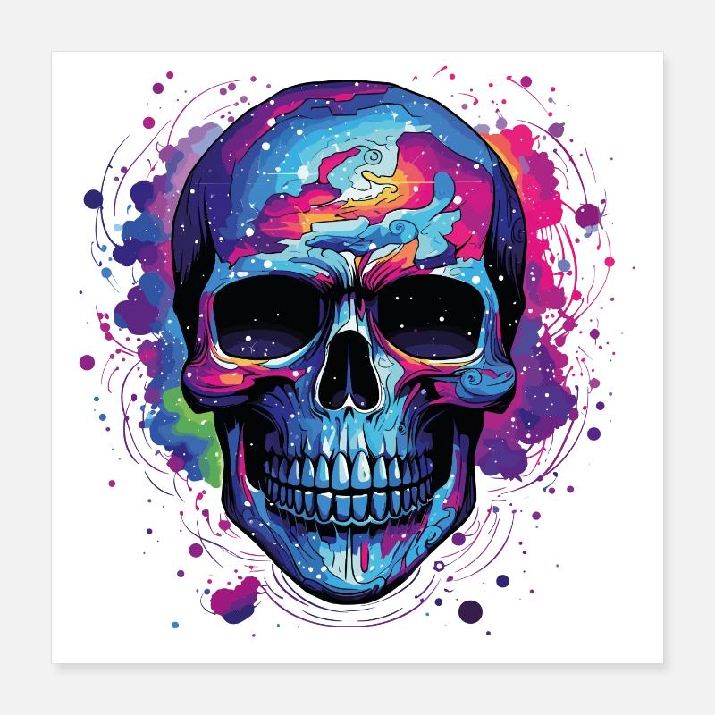Psyche Skull Nebula Poster 16" x 16" (40x40 cm)