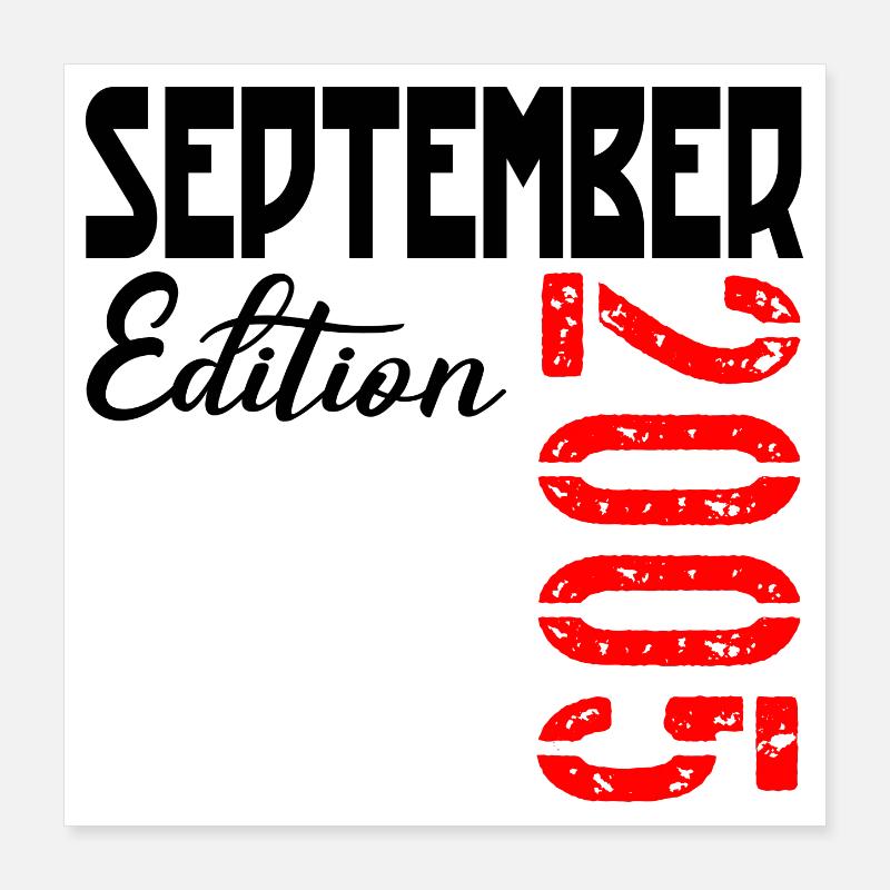 SEPTEMBRE 2005 - 21E ANNIVERSAIRE Poster 40 x 40 cm