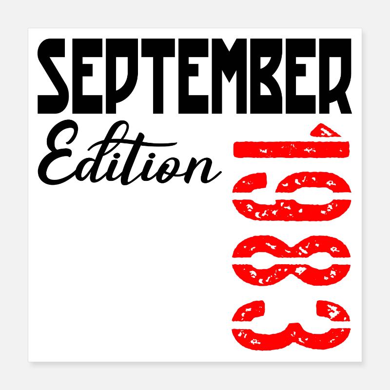 43e anniversaire Septembre 1983 - 43 ans Poster 40 x 40 cm