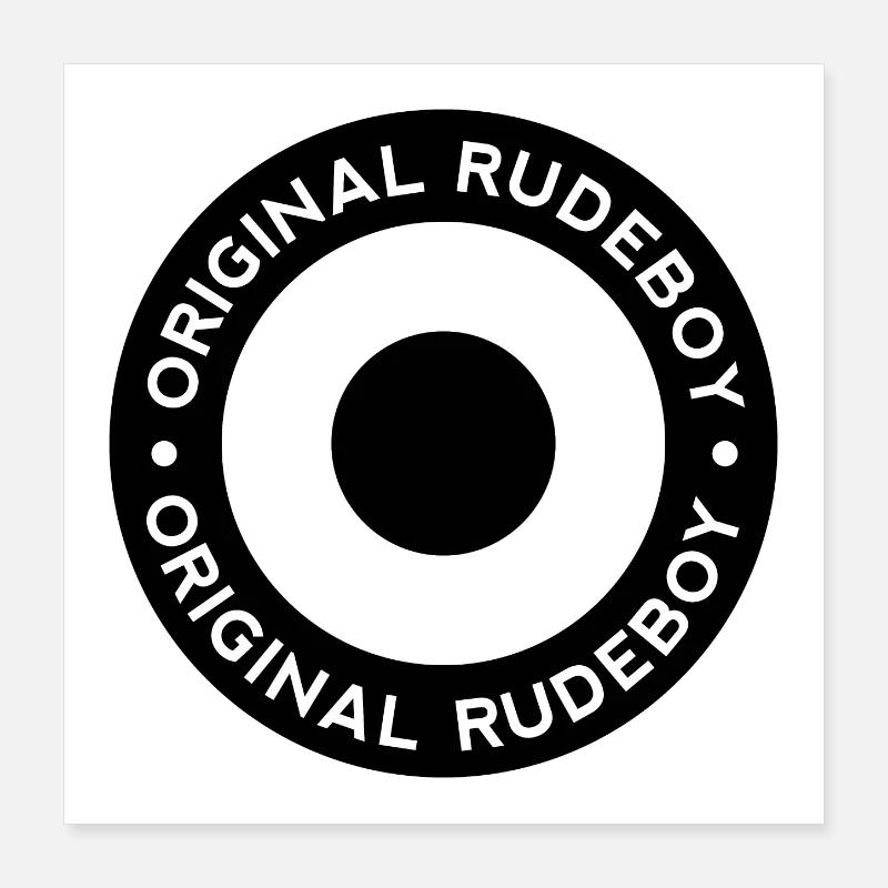 Original Rudeboy - Noir & Blanc Mod Ska Poster 40 x 40 cm