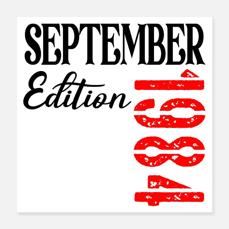 42e anniversaire Septembre 1984 - 42 ans Poster 40 x 40 cm