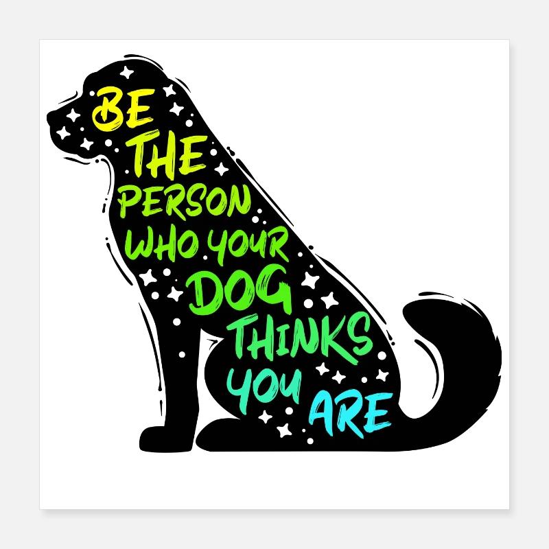 Animaux de compagnie Chien Déclaration Animal préféré Peluche Poster 40 x 40 cm