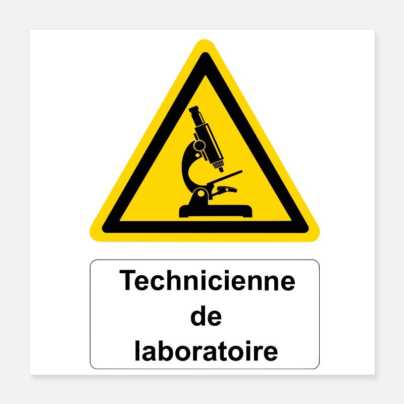 Technicienne de laboratoire Poster 40 x 40 cm