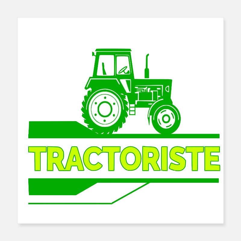 Tractor operator Poster 16" x 16" (40x40 cm)
