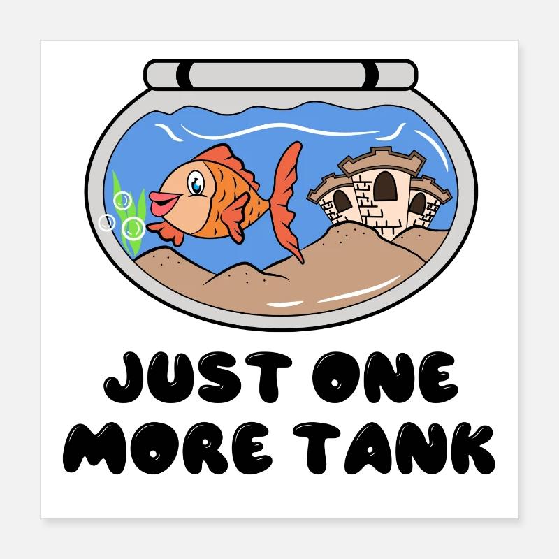 Aquarium Goldfish Déclaration Animaux de compagnie Poster 40 x 40 cm