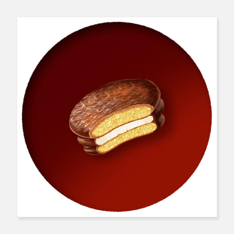 a delicious biscuit with chocolate Poster 16" x 16" (40x40 cm)