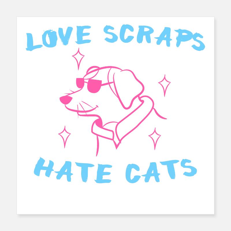 Déclaration du chat animal préféré des animaux de compagnie Poster 40 x 40 cm