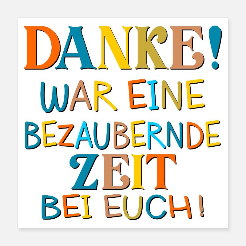 DANKESCHÖN BESUCH Poster 40x40 cm