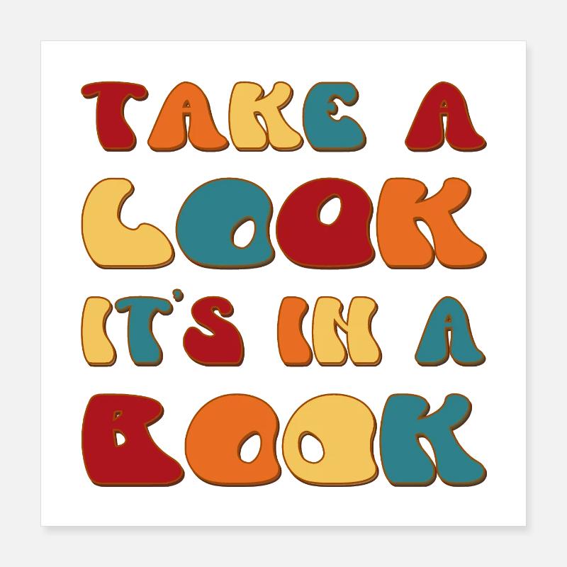 Take a look, it's in a book retro design Poster 16" x 16" (40x40 cm)