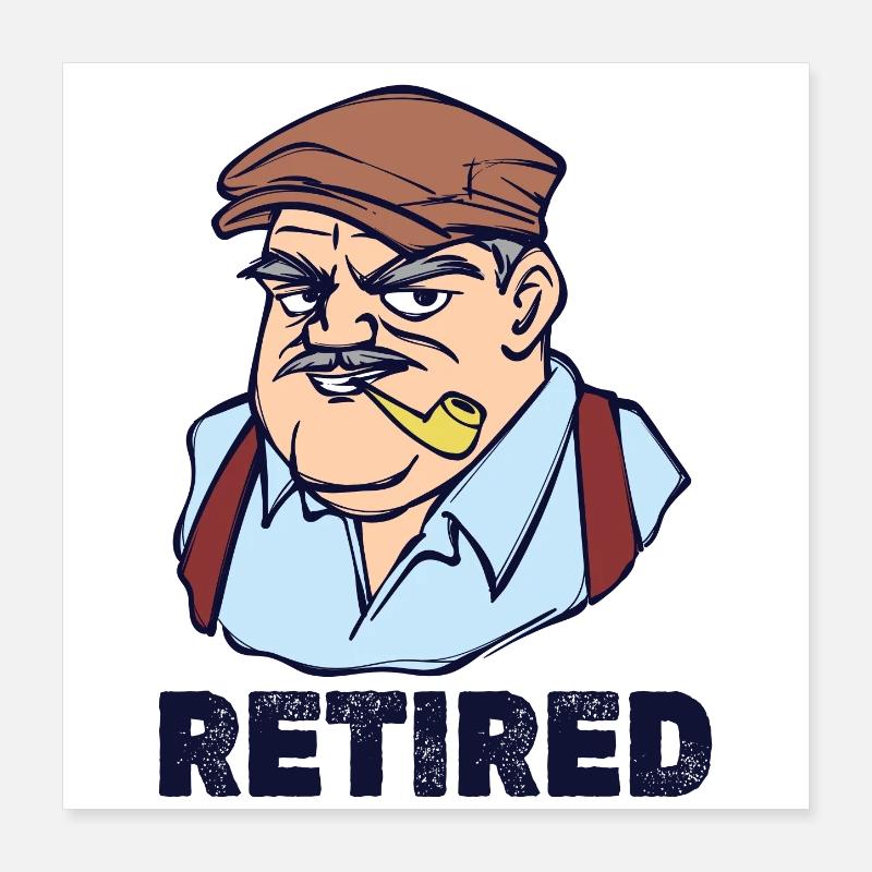 Pension Dire Liberté de retraite Poster 40 x 40 cm