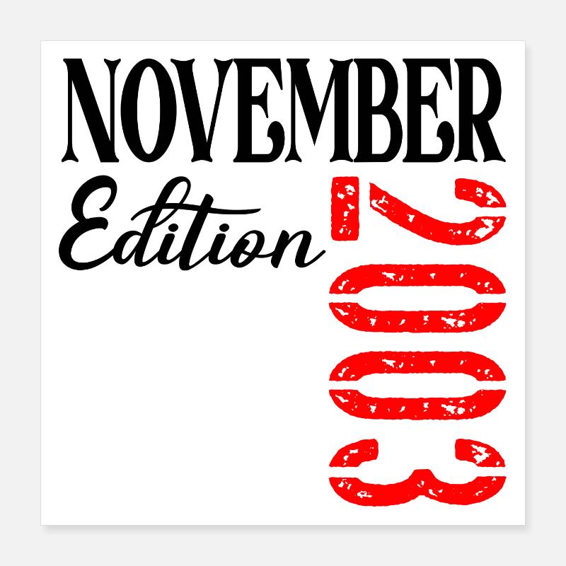 23rd Birthday - Twenty-Three Edition 2003 Poster 16" x 16" (40x40 cm)