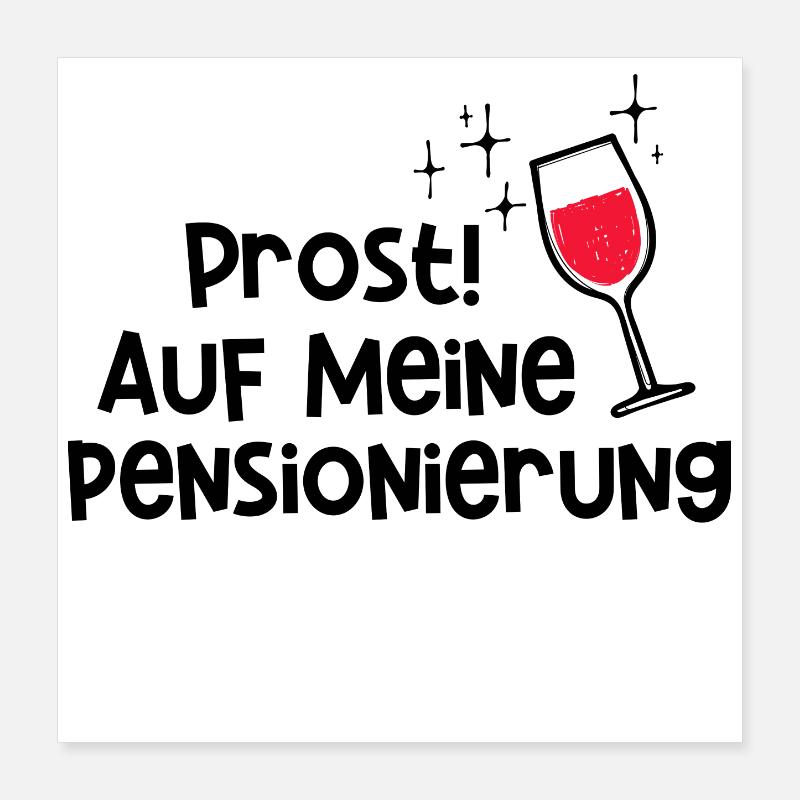 Lebensabend Abschied Senior Statement Ruhestand Poster 40x40 cm