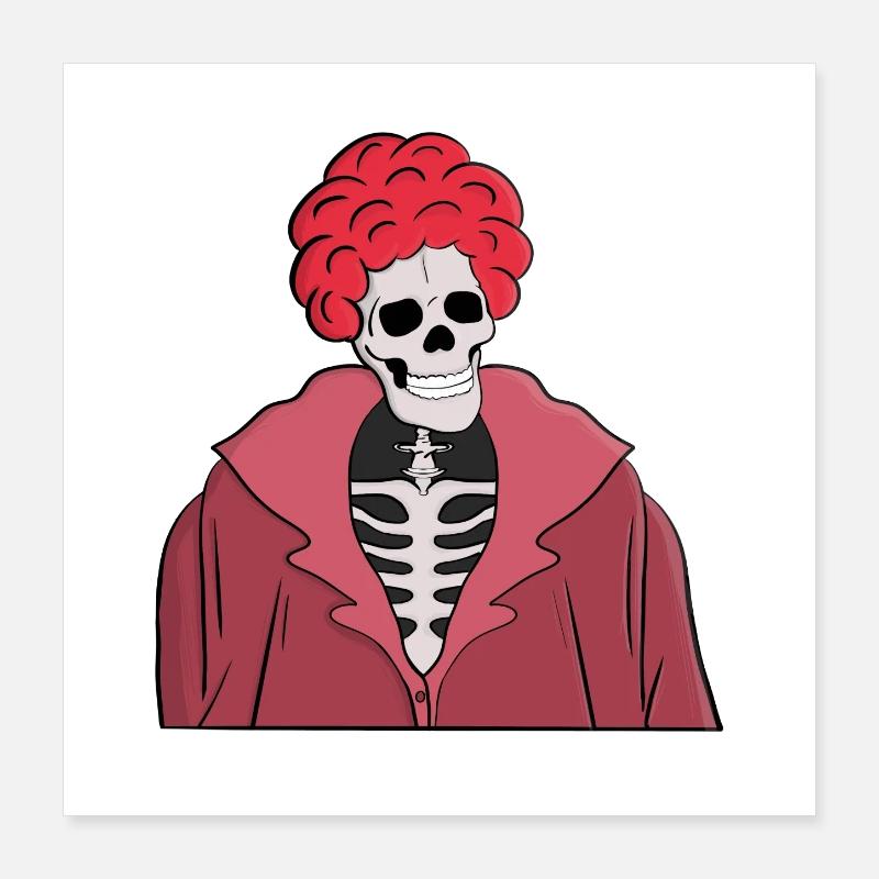 Crâne élégant Poster 40 x 40 cm