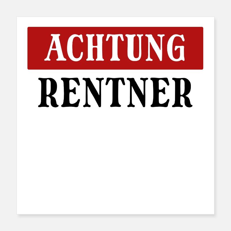 Abschied Ruhestand Statement Rentner Freiheit Poster 40x40 cm