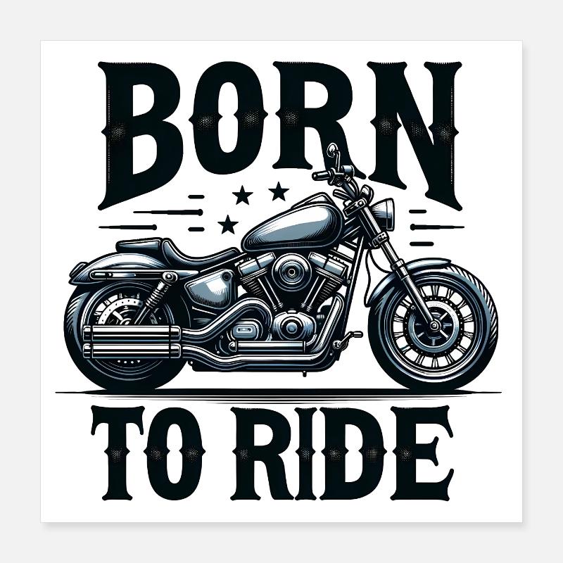 Né pour rouler Poster 40 x 40 cm