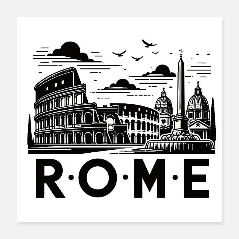 Rome Poster 40 x 40 cm