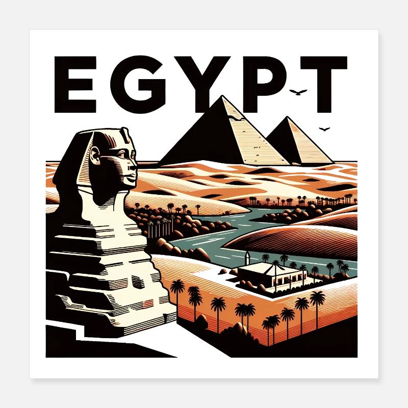 Égypte Poster 40 x 40 cm