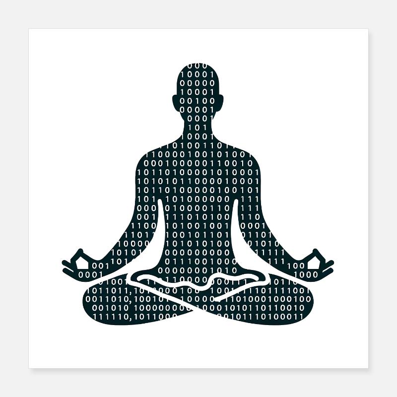 Meditative Pose Poster 40x40 cm