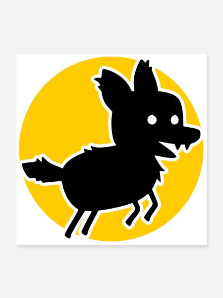 Wolf – Wildes Naturmotiv & Tierschutz Statement - Poster 40x40 cm - Weiß - Vorne