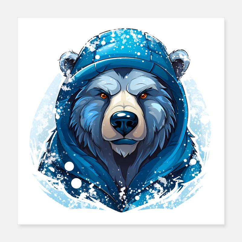 Snow Bear Poster 16" x 16" (40x40 cm)