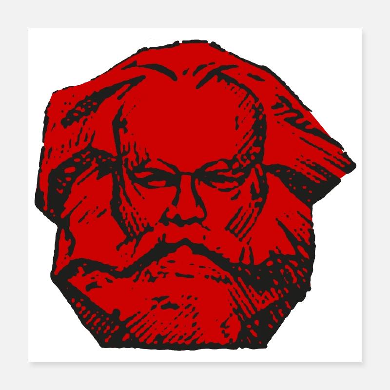 Karl Marx rouge communisme marxisme pull copie Poster 40 x 40 cm