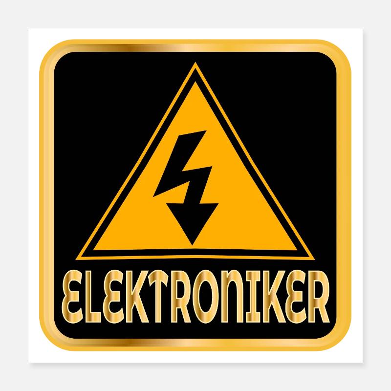 BERUFE ELEKTRONIKER ELEKTROTECHNIK Poster 40x40 cm