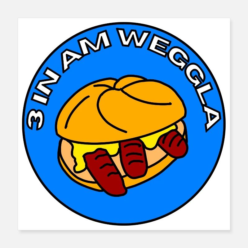3 dans am Weggla Poster 40 x 40 cm