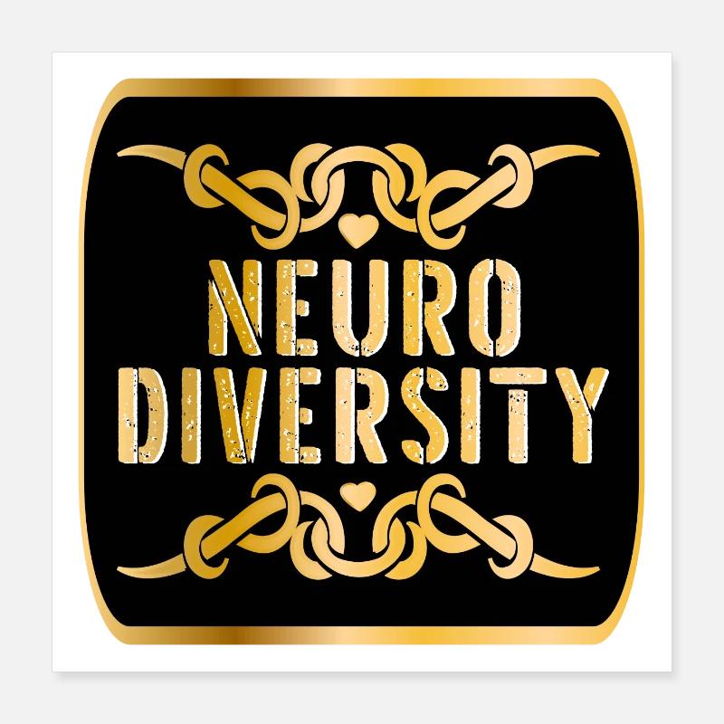 NEURODIVERSITÉ Poster 40 x 40 cm