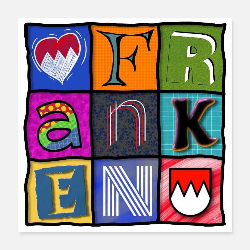 Franken - Pop-Art - Poster Poster 40x40 cm