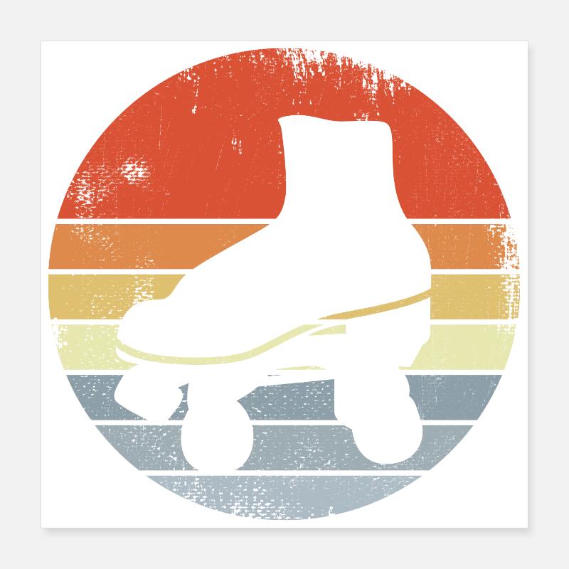 Vintage Rollschuhe Poster 40x40 cm