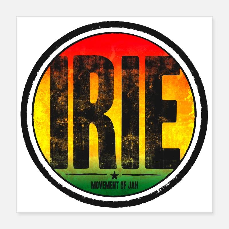 Motifs d’iris de couleur rasta Poster 40 x 40 cm