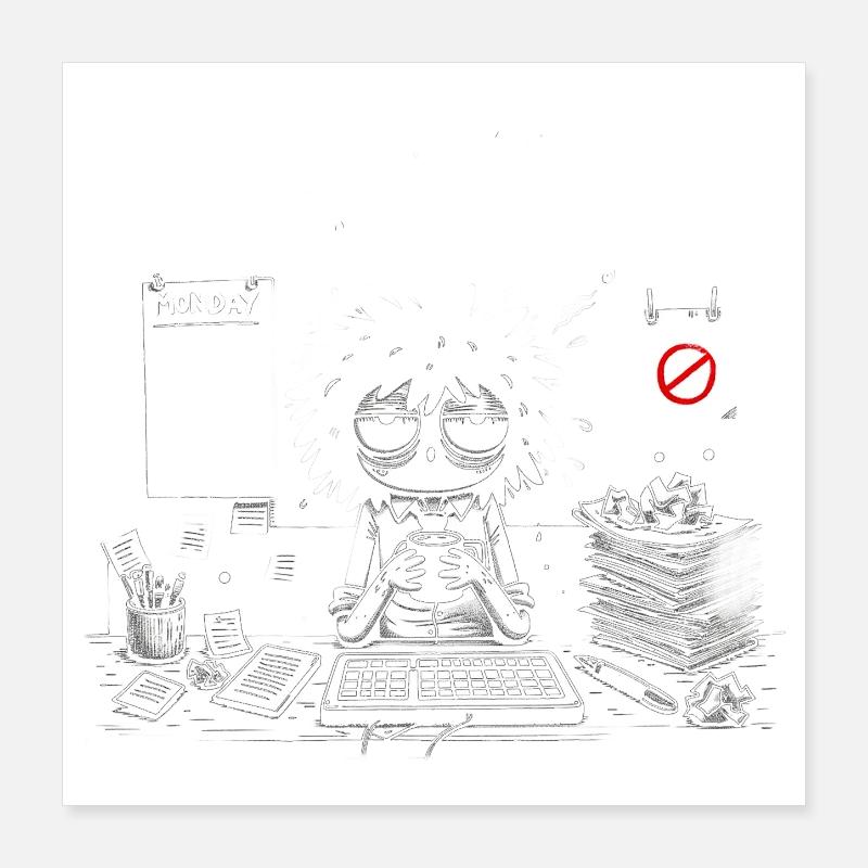 wake me up when it's friday Poster 16" x 16" (40x40 cm)