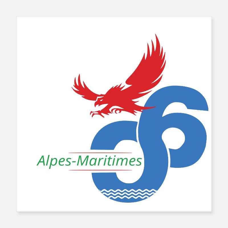 Alpes-Maritimes Poster 40 x 40 cm