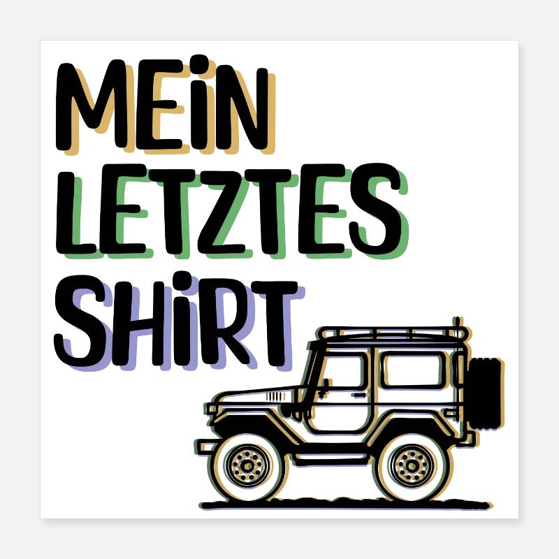 Wanderer Camping Statement Campingplatz Ferien Poster 40x40 cm