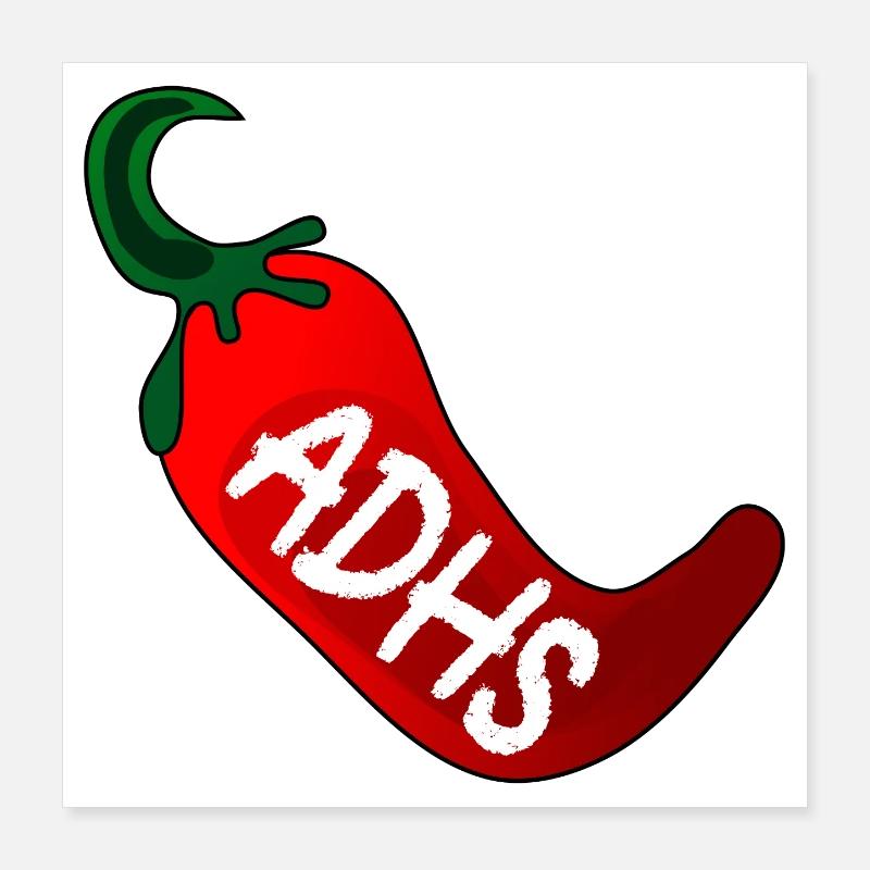 ADHS CHILISCHOTE Poster 40x40 cm