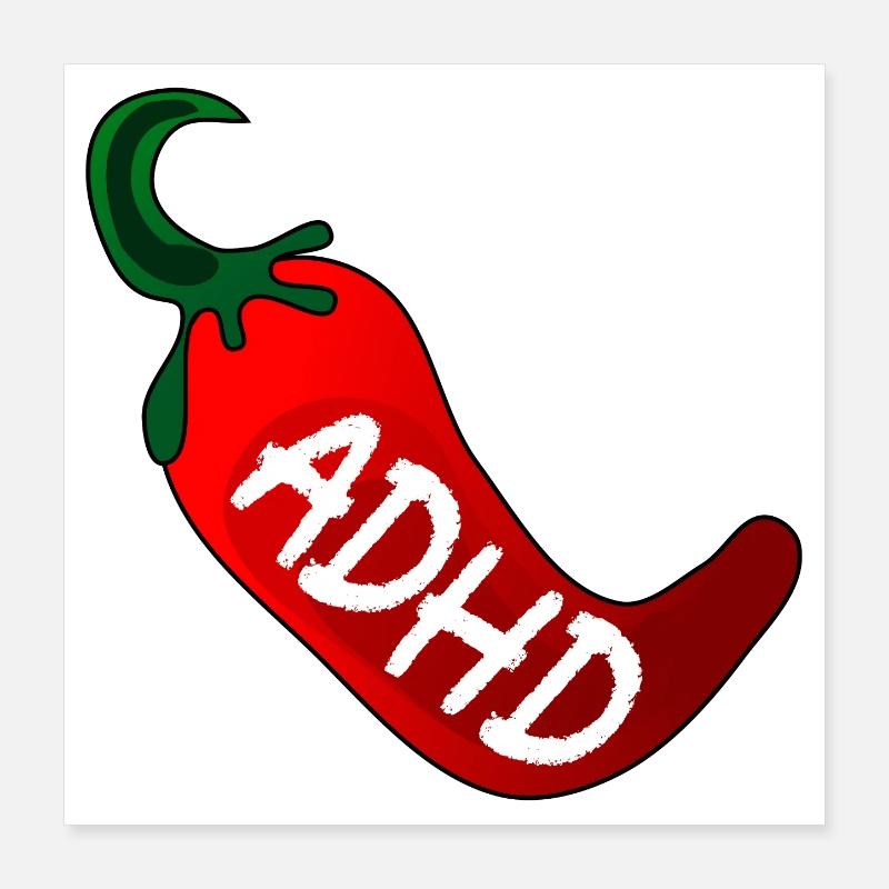 NEUORDIVERSITY ADHD PEPERONI Poster 40 x 40 cm