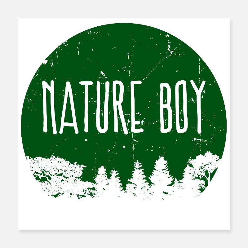 Nature Camper Camping Montagnes Déclaration du camping Poster 40 x 40 cm