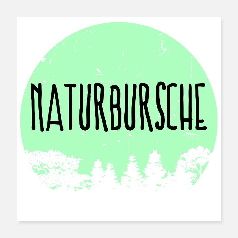 Natur Camping Chillen Wanderer Ferien Statement Poster 40x40 cm