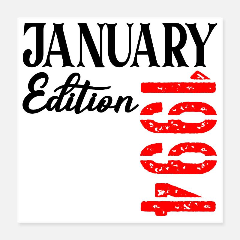 33e anniversaire janvier 1994 - 33 ans Poster 40 x 40 cm