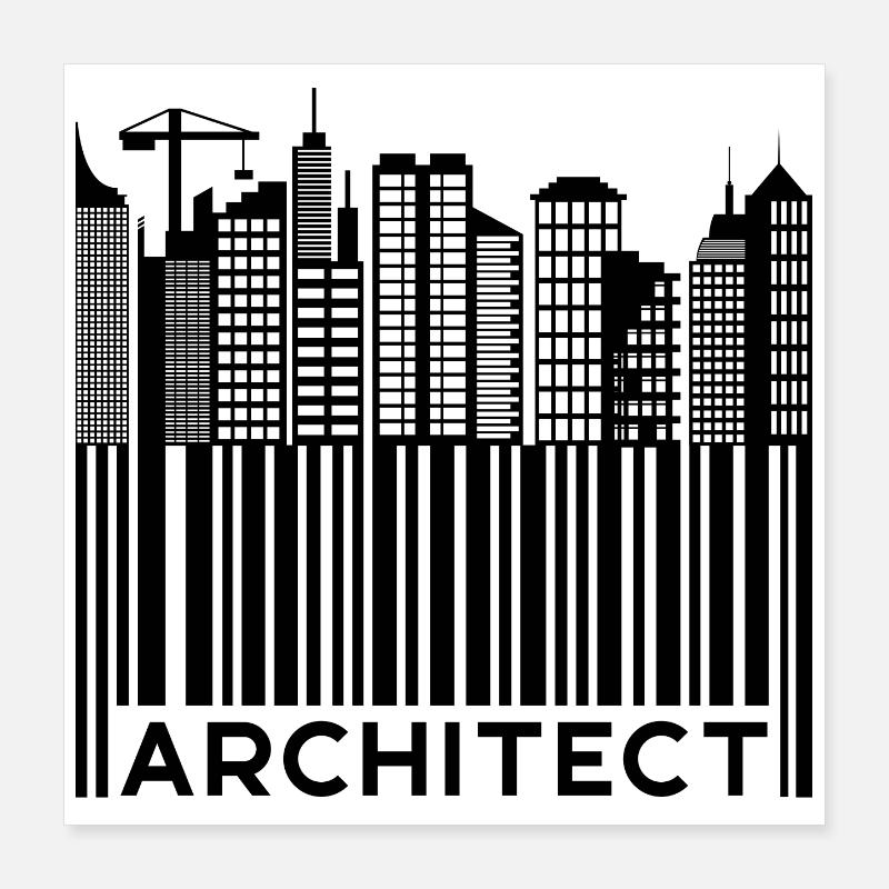 Job, Architect, Saying, Career, Profession, Work Poster 16" x 16" (40x40 cm)