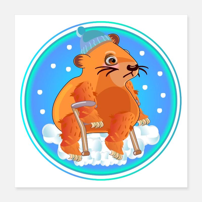 Rétablissez-vous vite - RECOVERY WALKER CAPYBARA Poster 40 x 40 cm
