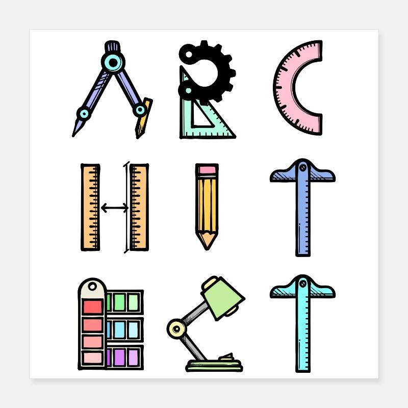 Profession d’architecte disant Job Career Supervisor Poster 40 x 40 cm