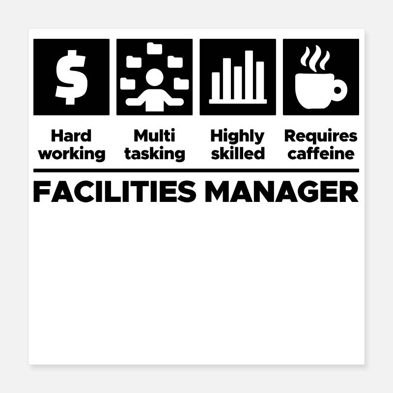 Manager Statement Job Work Workaholic Career Poster 16" x 16" (40x40 cm)