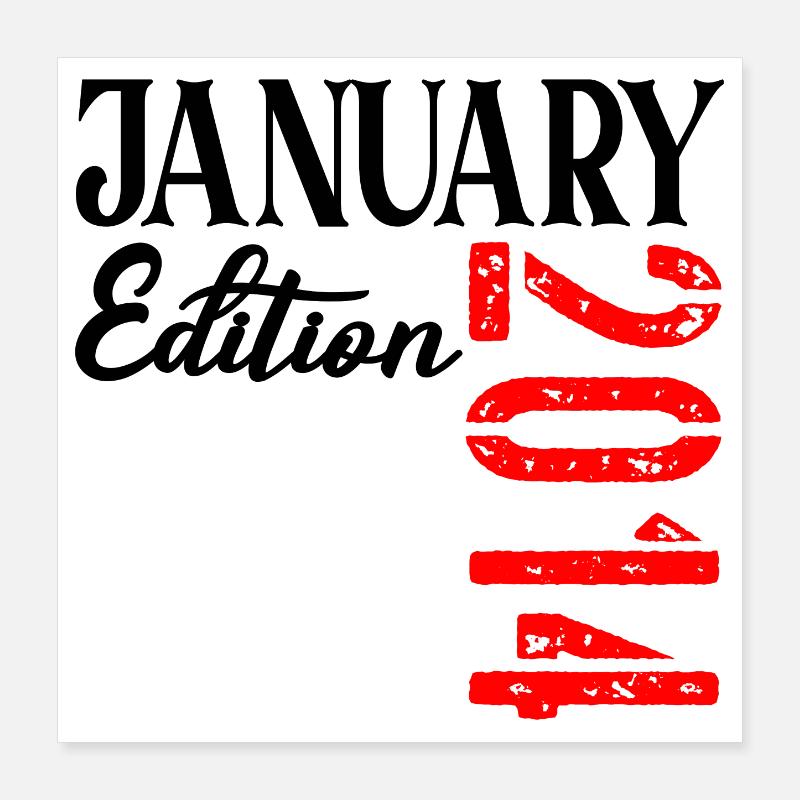13 ans - 13e anniversaire janvier 2014 Poster 40 x 40 cm