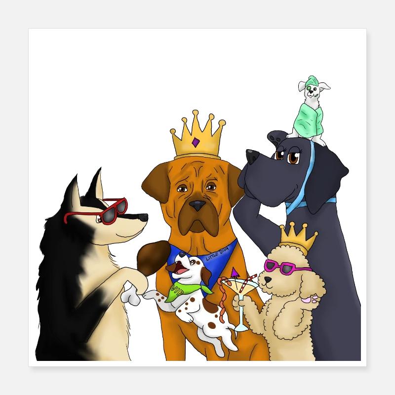 VIP DOGS Poster 40x40 cm