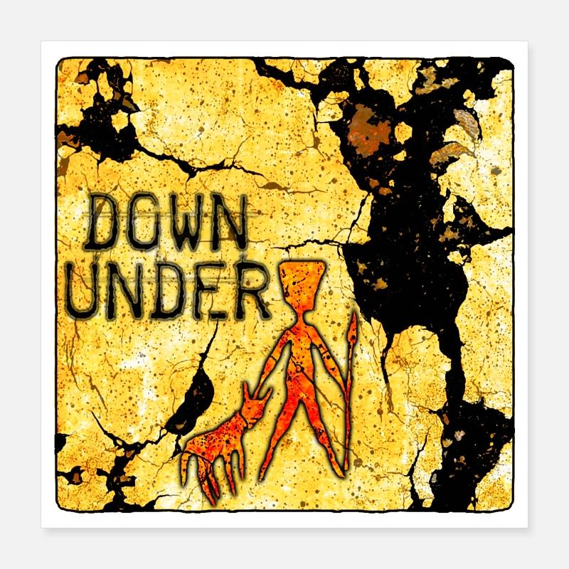 Impression d’art de couche de terre avec des marques de rayure Australie Poster 40 x 40 cm