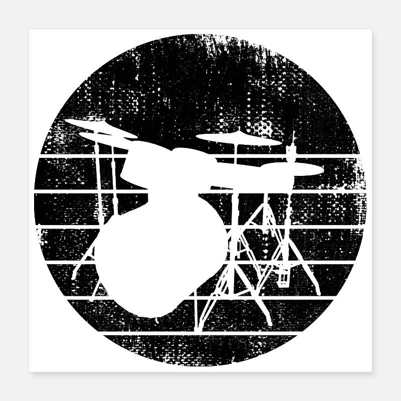 Dessin de percussion Poster 40 x 40 cm