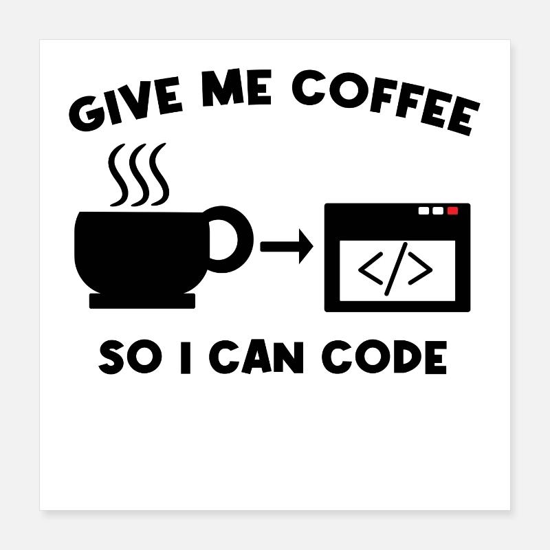 Worker Job Career Coder Statement Success Poster 16" x 16" (40x40 cm)